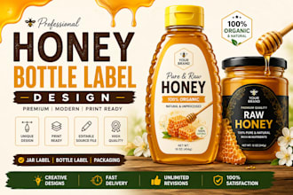design premium honey bottle label, jar label