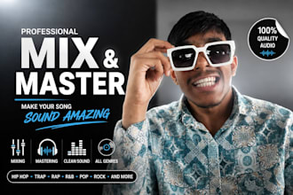 be a audio engineer to mix and master your song professionally