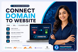 connect your domain, fix dns errors, SSL, email and cloudflare setup