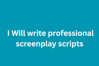 write professional screenplay scripts