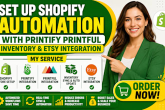 set up shopify automation with printify printful inventory and etsy integration