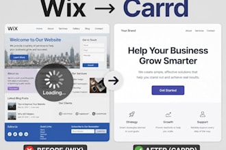 wix to carrd redesign landing page expert carrd landing page design wix carrd co