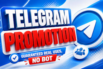grow telegram channel with organic telegram promotion, telegram members no bot
