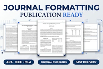format your journal manuscript for publication and submission