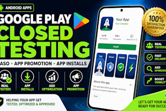 do aso app promotion app install and google play closed testing