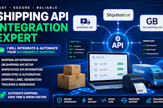 integrate shipping API, gb shipping API, shipstation API for ecommerce