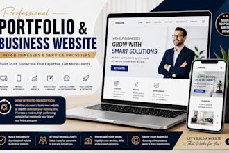 build portfolio website for businesses, service providers website