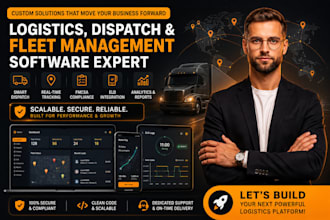 develop logistics dispatch, fmcsa fleet management, eld software, and eld app