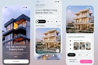 develop real estate app, hotel booking app, house renting app, agent app