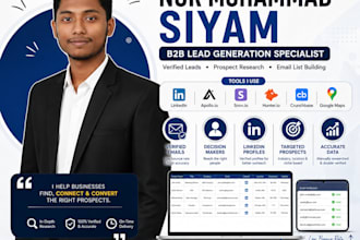 build a verified b2b lead list and prospect research for you