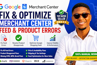 fix google merchant center feed errors disapproval  optimize product feed