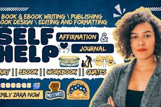 write holistic wellness ebook, selfhelp ebook, design book cover and journal
