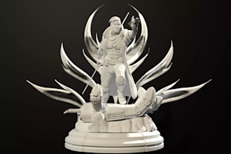3d figurine concept for print,resin,dnd miniature,bambu lab,40k warhammer,fanart