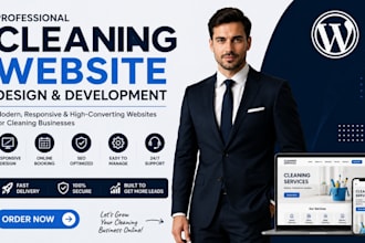 cleaning website, laundry website, redesign janitorial website, residential