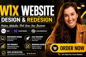 design modern responsive wix website redesign wix website wix SEO landingpage