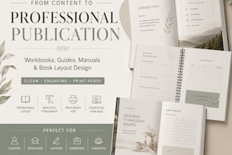 design a custom workbook, guide and book layout