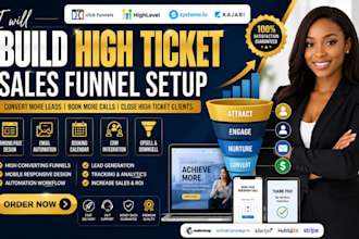 build high ticket sales funnel setup for more leads and conversions