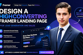 design a highconverting framer landing page for lead generation and sales