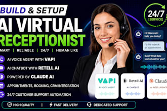 build ai virtual receptionist, vapi ai voice agent, retell ai chatbot, claude
