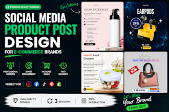 design ecommerce product social media posts
