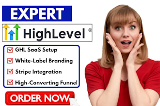 set up gohighlevel saas agency white label ghl, stripe and build crm funnels