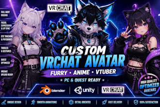 create custom vrchat avatar and vtuber model