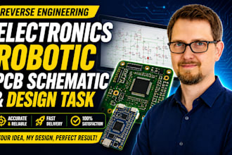 do reverse engineering, electronics, robotic, pcb schematic and desgin task
