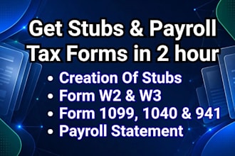 do w2, 1040, 1099 and business tax return