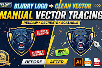 vectorize logo for printing, adobe illustrator vector file retrace redraw design