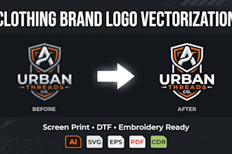 retrace brand logo to editable vectorized redrawn ai svg PDF eps revamp design