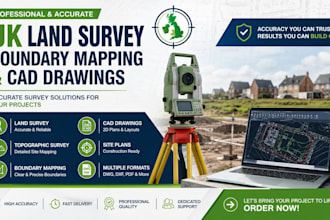 provide UK land survey, boundary mapping and cad drawings