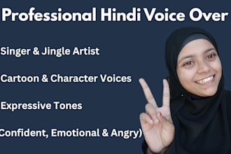 be your professional hindi voice over artist and dubbing talent