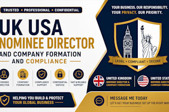 provide UK USA nominee director and company formation and compliance