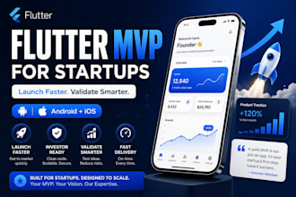 build flutter mobile app mvp for your startup for android and ios