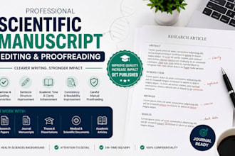 edit and proofread your scientific manuscript for journal publication