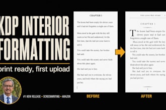 format your manuscript into a print ready KDP interior