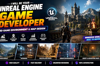 be your unreal engine game developer develop 3d game environment and map design