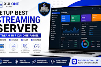 setup best streaming server, xtream ui, xuione panel with epg configuration, SSL