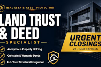 draft an urgent land trust and quitclaim deed for real estate closing in 24 hour