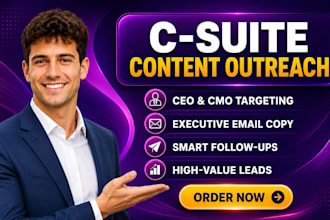 write c suite leader cold email outreach for content agencies