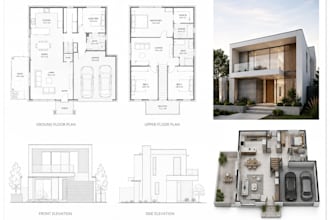 design autocad 2d floor plans, 3d layouts and realistic architectural renderings