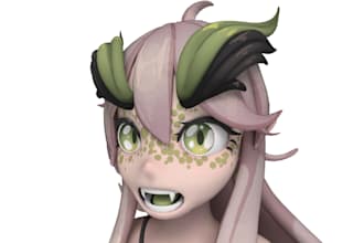 create high quality 3d anime character model vrchat avatar anime model