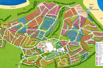 custom illustrated hotel, resort, campground, and tourist maps navigation