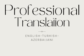 professionally translate english to azerbaijani or turkish
