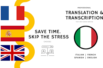 provide professional translation and trascription to italian