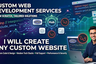 develop a custom website from scratch