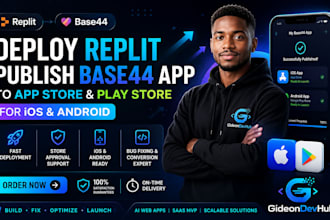 deploy replit publish base44 app to app store and playstore for ios and android