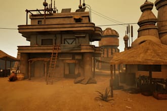 create modular medieval environment asset pack level design scene in unity ue5