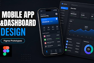 do figma mobile app screenshots dashboard design, mobile app prototype