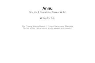 write engaging physics, chemistry, and science articles